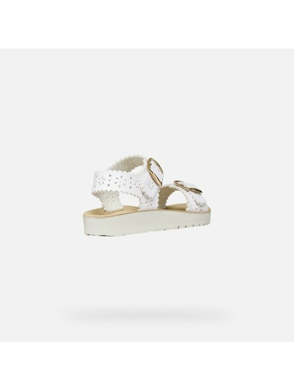 Geox Bílé dívčí sandály Geox Sandal Costarei