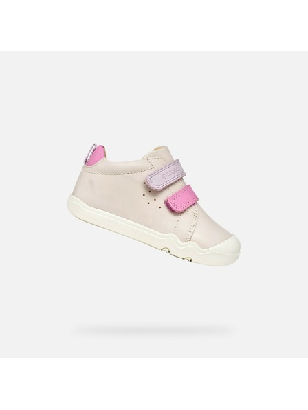 Geox Světle růžové dívčí barefoot tenisky Geox Steppieup