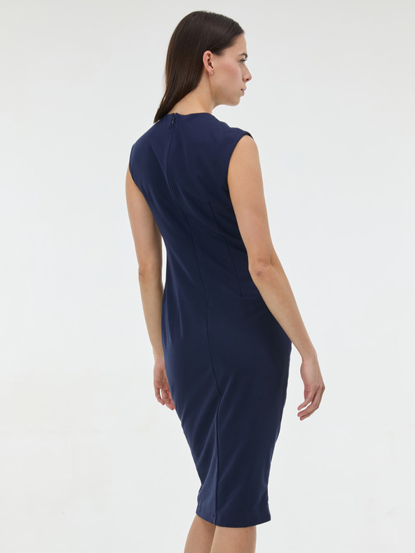 Orsay Tmavě modré dámské midi šaty ORSAY
