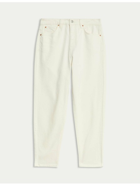 Marks & Spencer Džíny střihu Mom s vysokým pasem Marks & Spencer smetanová