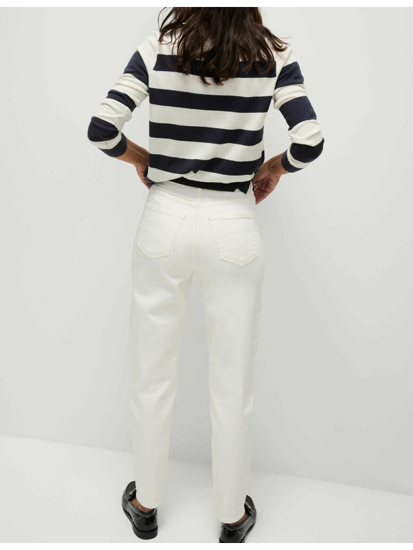 Marks & Spencer Džíny střihu Mom s vysokým pasem Marks & Spencer smetanová