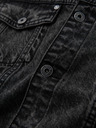 Ombre Clothing Pánská džínová bunda katana s lemem - černá V3 OM-JADJ-0219 Ombre Clothing