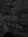 Ombre Clothing Pánská džínová bunda katana s lemem - černá V3 OM-JADJ-0219 Ombre Clothing