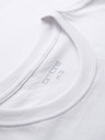Ombre Clothing Pánské pletené tričko REGULAR střihu s potiskem - bílé V1 OM-TSPT-0231 Ombre Clothing