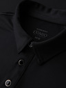 Ombre Clothing Pánská stylová polokošile z elastické tkaniny - černá V1 OM-POSS-0150 Ombre Clothing