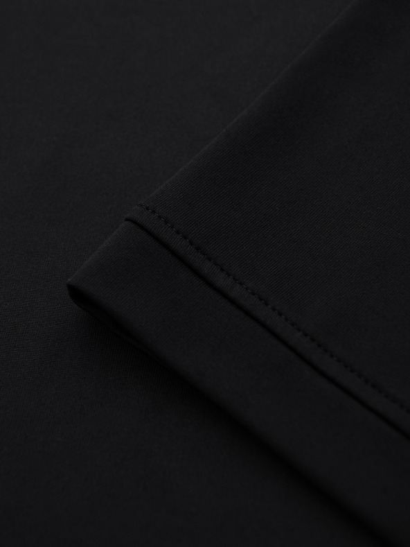 Ombre Clothing Pánská stylová polokošile z elastické tkaniny - černá V1 OM-POSS-0150 Ombre Clothing
