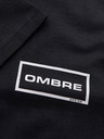 Ombre Clothing Pánské pletené tričko s potiskem a střihem REGULAR - černé V2 OM-TSPT-0231 Ombre Clothing