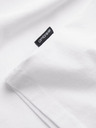 Ombre Clothing Pánské klasické bavlněné tričko BASIC s výstřihem do V - bílá V4 OM-TSBS-0145 Ombre Clothing