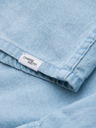 Ombre Clothing Pánská džínová košile s kapsami na patentky - světle modrá V1 OM-SHDS-0210 Ombre Clothing
