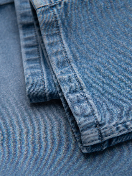 Ombre Clothing Pánské džínové kalhoty CARROT s odřením - světle modré V1 OM-PADP-0253 Ombre Clothing