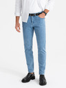 Ombre Clothing Pánské klasické džíny SLIM FIT s elastanem - světle modré V2 OM-PADP-0216 Ombre Clothing