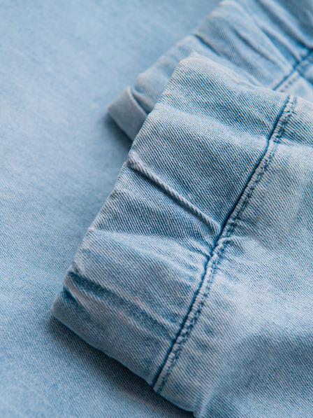 Ombre Clothing Pánské džínové kalhoty JOGGERS s pracím efektem - světle modré V1 OM-PADJ-0267 Ombre Clothing