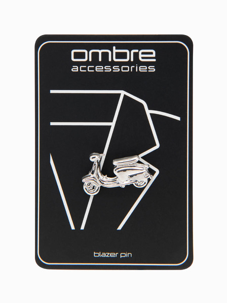 Ombre Clothing Pánská dárková sada v cestovním stylu - stříbrný špendlík a klíčenka - Z105 Ombre Clothing