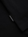 Ombre Clothing Pánské bavlněné tričko s dlouhým rukávem a kulatým výstřihem - černé V2 OM-LSPT-0136 Ombre Clothing