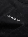 Ombre Clothing Pánské bavlněné tričko s celoplošným potiskem a nápisem "ombre" na hrudi - černé V1 OM-TSFP-0263 Ombre Clothing