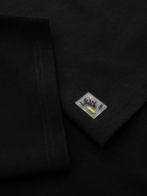 Ombre Clothing Pánské tričko COMFORT FIT s raglánovými rukávy - černé V2 OM-TSCT-0240 Ombre Clothing