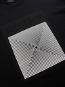 Ombre Clothing Pánské bavlněné tričko s geometrickým potiskem - černé V1 OM-TSPT-0260 Ombre Clothing