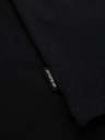 Ombre Clothing Pánské bavlněné tričko s geometrickým potiskem - černé V1 OM-TSPT-0260 Ombre Clothing