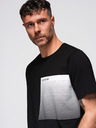 Ombre Clothing Pánské bavlněné tričko s grafickým potiskem - černé V2 OM-TSPT-0246 Ombre Clothing