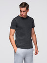 Ombre Clothing Pánské tričko s pracím efektem - černé V1 OM-TSWT-0116 Ombre Clothing
