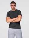 Ombre Clothing Pánské tričko s pracím efektem - černé V1 OM-TSWT-0116 Ombre Clothing