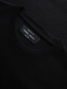 Ombre Clothing Pánské bavlněné tričko s aplikací šperků na hrudi - černé V1 OM-TSCT-0290 Ombre Clothing