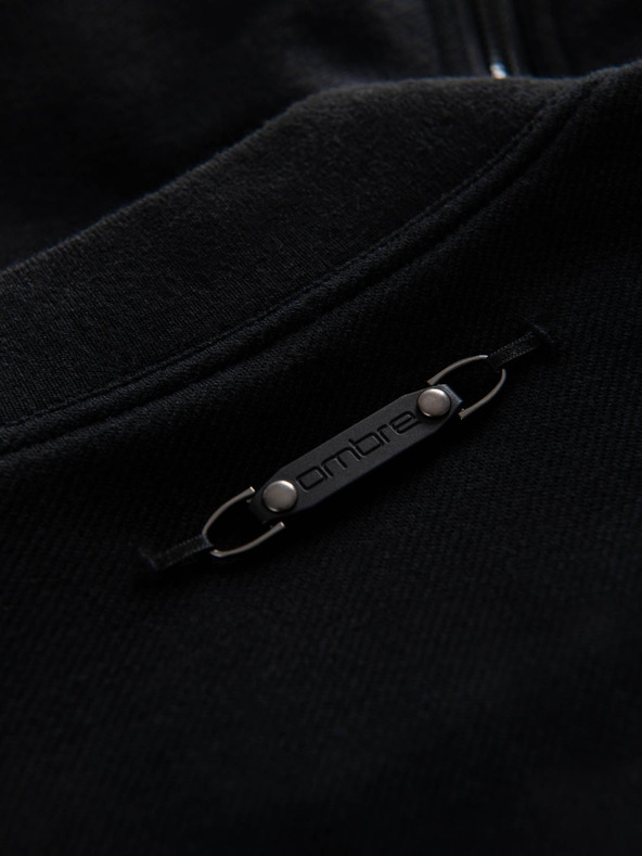 Ombre Clothing Pánská bunda bomber s raglánovými rukávy - černá V1 OM-JANP-0159 Ombre Clothing