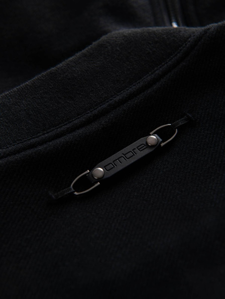 Ombre Clothing Pánská bunda bomber s raglánovými rukávy - černá V1 OM-JANP-0159 Ombre Clothing