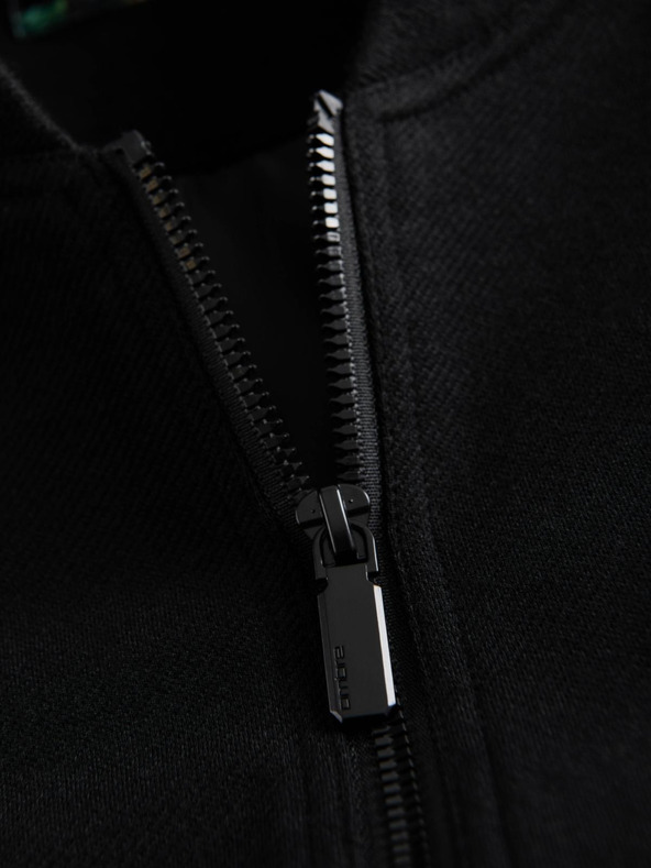 Ombre Clothing Pánská bunda bomber s raglánovými rukávy - černá V1 OM-JANP-0159 Ombre Clothing