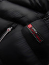 Ombre Clothing Pánská moderní prošívaná bunda z kombinovaných materiálů - černá V1 OM-JAHP-0303 Ombre Clothing