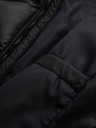 Ombre Clothing Pánská moderní prošívaná bunda z kombinovaných materiálů - černá V1 OM-JAHP-0303 Ombre Clothing
