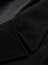 Ombre Clothing Pánský dvouřadový kabát s ozdobnými knoflíky - černý V2 OM-COWC-0137 Ombre Clothing