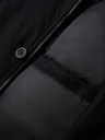 Ombre Clothing Elegantní pánská parka s kapsami a kapucí - černá V1 OM-JAPJ-0287 Ombre Clothing