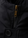 Ombre Clothing Elegantní pánská parka s kapsami a kapucí - černá V1 OM-JAPJ-0287 Ombre Clothing