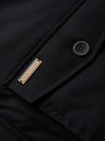 Ombre Clothing Elegantní pánská parka s kapsami a kapucí - černá V1 OM-JAPJ-0287 Ombre Clothing