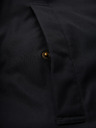 Ombre Clothing Elegantní pánská parka s kapsami a kapucí - černá V1 OM-JAPJ-0287 Ombre Clothing