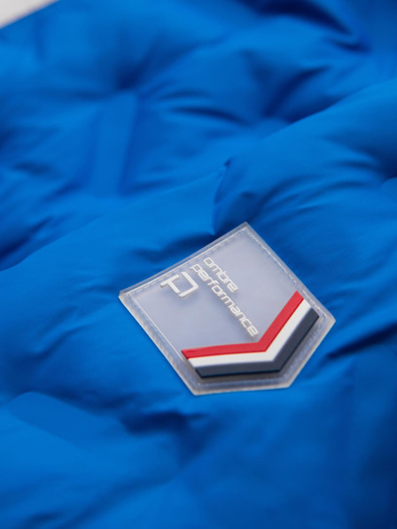 Ombre Clothing Pánská prošívaná bunda s odepínací kapucí - modrá a červená V1 OM-JALP-0206 Ombre Clothing