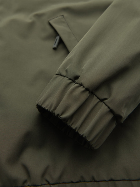 Ombre Clothing Pánská funkční přechodná bunda s kapucí - olivová V2 OM-JANP-0225 Ombre Clothing