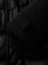 Ombre Clothing Pánská prošívaná bunda s vysokým límcem a kapucí - černá V1 OM-JALJ-0266 Ombre Clothing