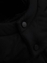 Ombre Clothing Pánská prošívaná bunda s vysokým límcem a kapucí - černá V1 OM-JALJ-0266 Ombre Clothing