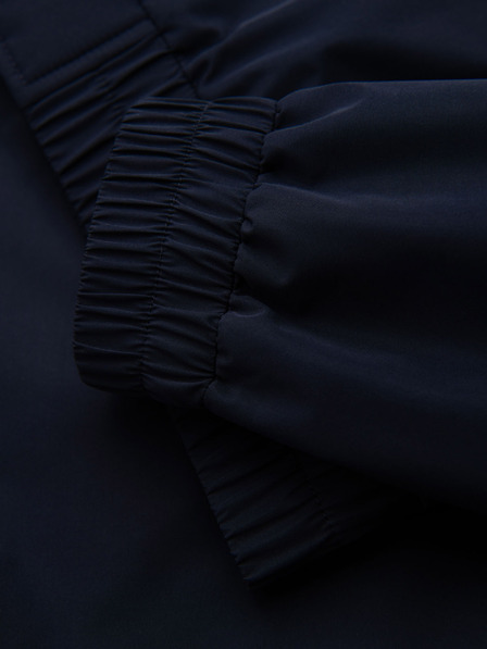 Ombre Clothing Pánská bunda s kapucí a vysokým límcem - tmavě modrá V2 OM-JANP-0222 Ombre Clothing