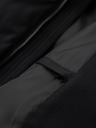 Ombre Clothing Pánská dlouhá prošívaná bunda s kapucí - černá V1 OM-JALJ-0264 Ombre Clothing