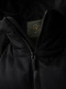 Ombre Clothing Pánská dlouhá prošívaná bunda s kapucí - černá V1 OM-JALJ-0264 Ombre Clothing