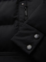 Ombre Clothing Pánská dlouhá prošívaná bunda s kapucí - černá V1 OM-JALJ-0264 Ombre Clothing