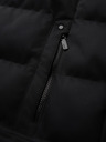 Ombre Clothing Pánská dlouhá prošívaná bunda s kapucí - černá V1 OM-JALJ-0264 Ombre Clothing