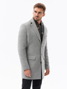 Ombre Clothing Pánský kabát - světle šedá C432 Ombre Clothing