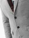 Ombre Clothing Pánský kabát - světle šedá C432 Ombre Clothing