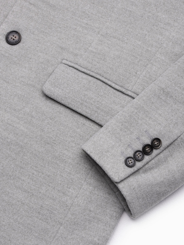 Ombre Clothing Pánský kabát - světle šedá C432 Ombre Clothing