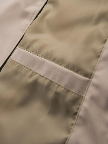 Ombre Clothing Pánská funkční přechodná bunda s kapucí - béžová V3 OM-JANP-0225 Ombre Clothing