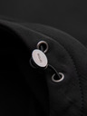 Ombre Clothing Pánský kabát parka s fleecovou podšívkou a regulací v pase - černý V2 OM-JAPJ-0314 Ombre Clothing
